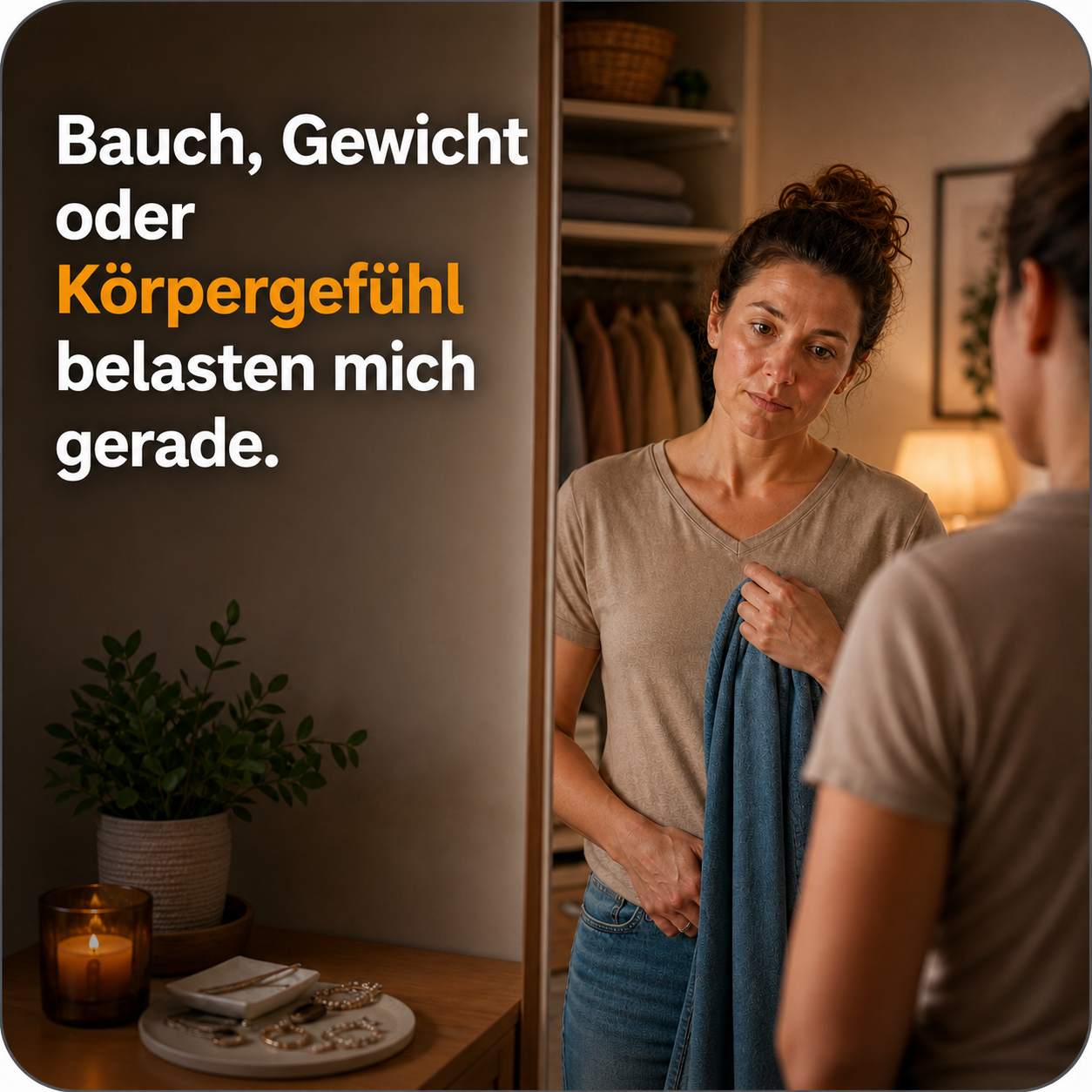 C) Bauch, Gewicht oder Körpergefühl belasten mich gerade.